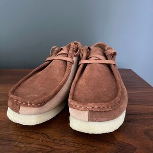 Clarks Men’s Wallabee Suede Shoes - ‘Cola’ Brown